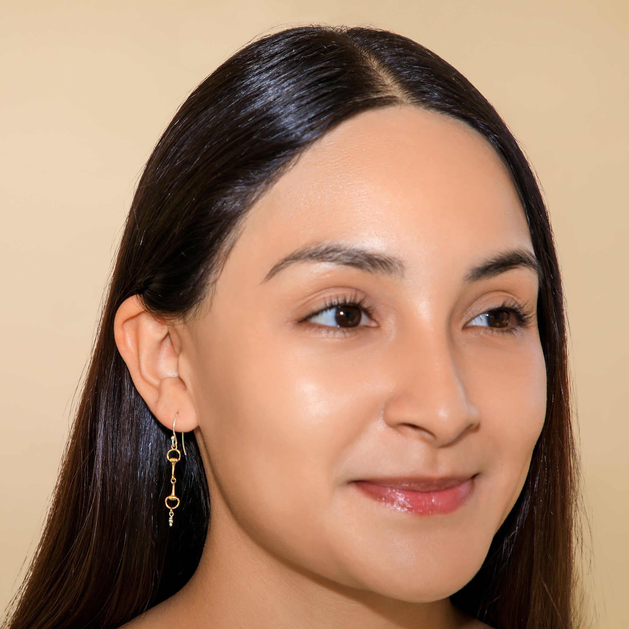 Snaffle Bit Earrings in Bronze & Silver