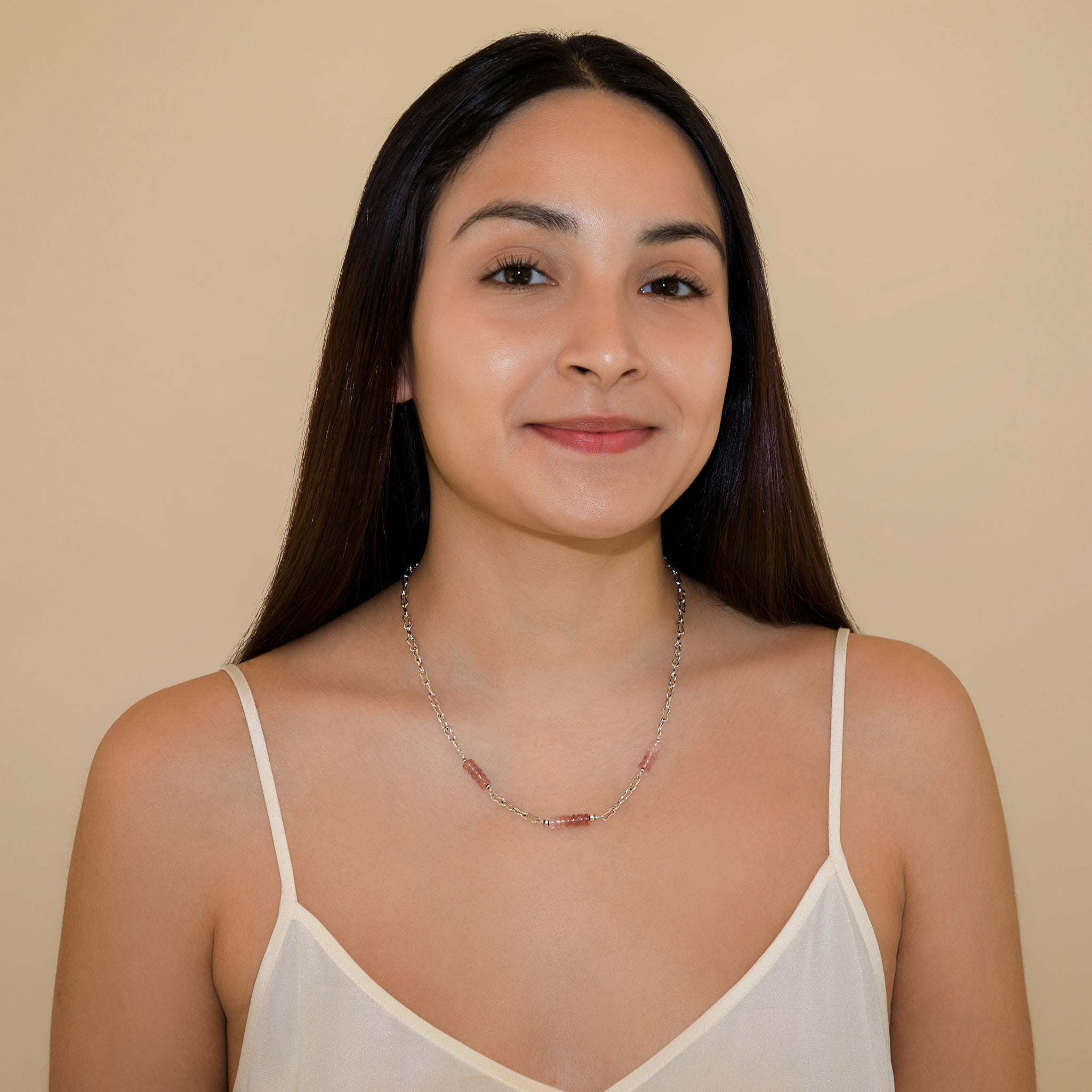 Strawberry & Sterling Necklace