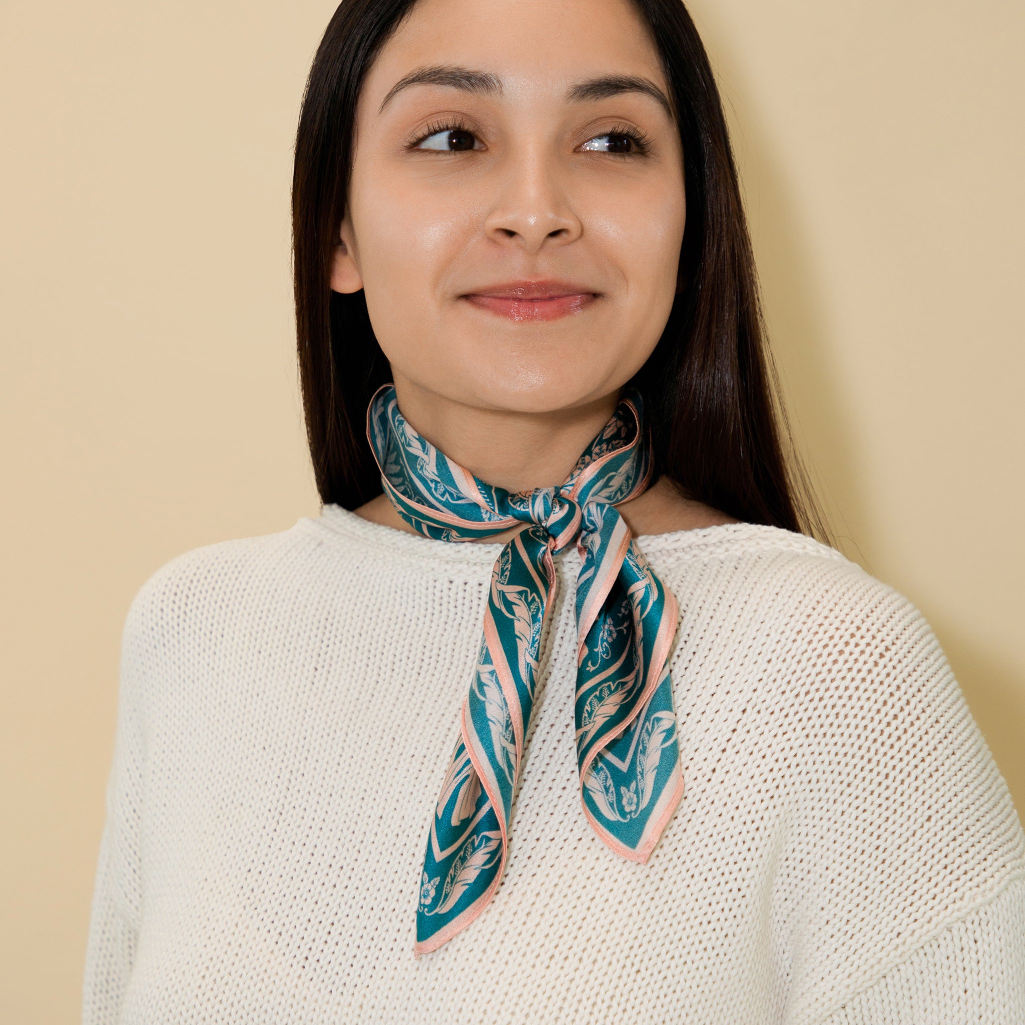 Fern & Floral Silk Scarf