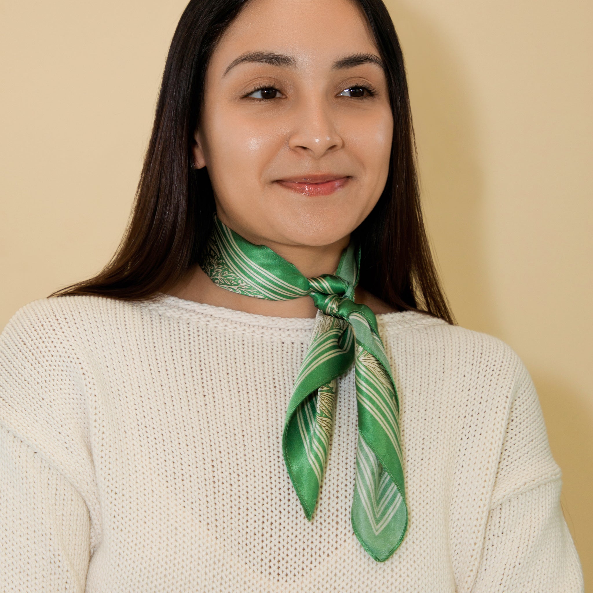 Green Garden Silk Scarf