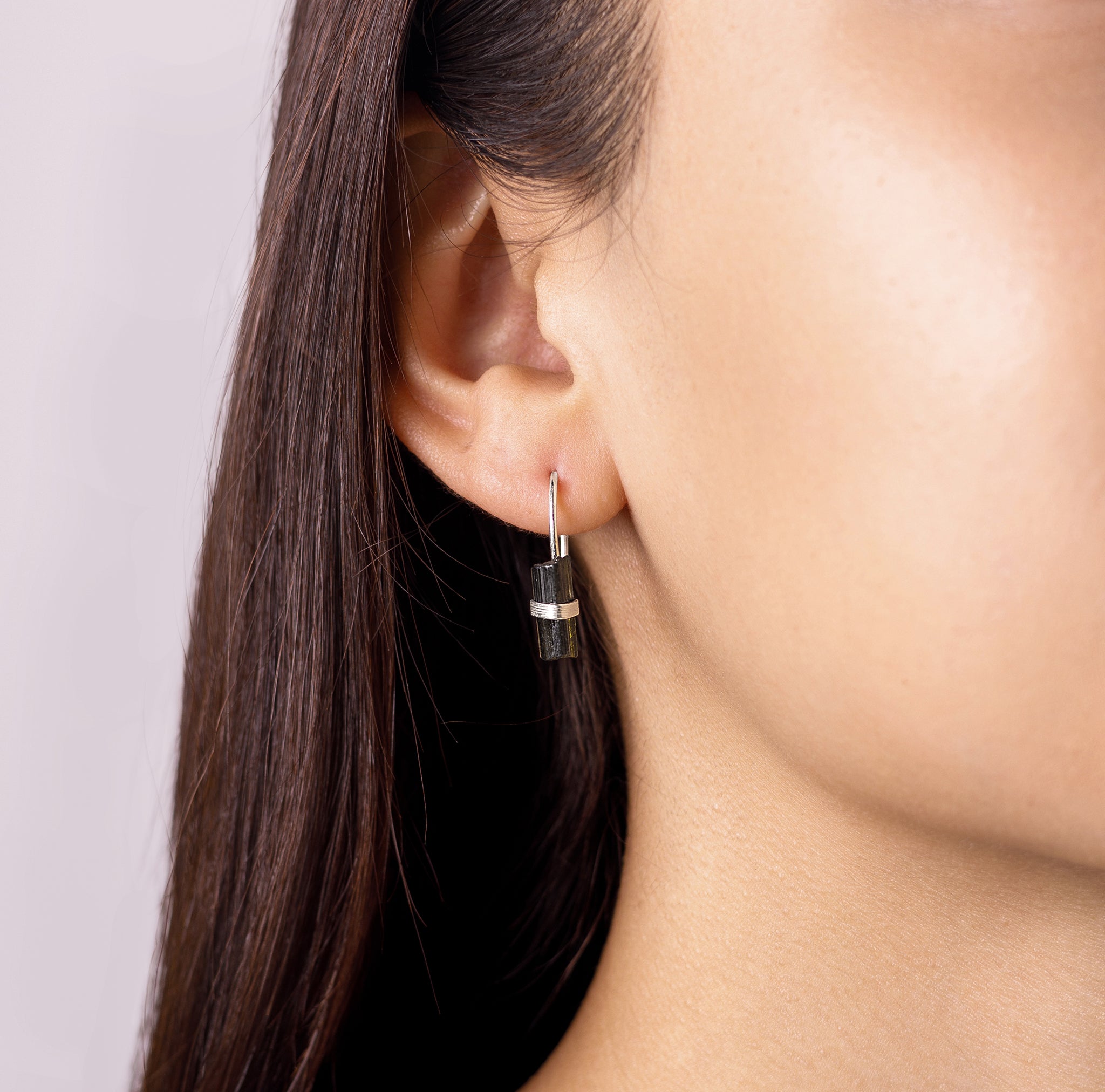 Pencil Stone Drop Earrings