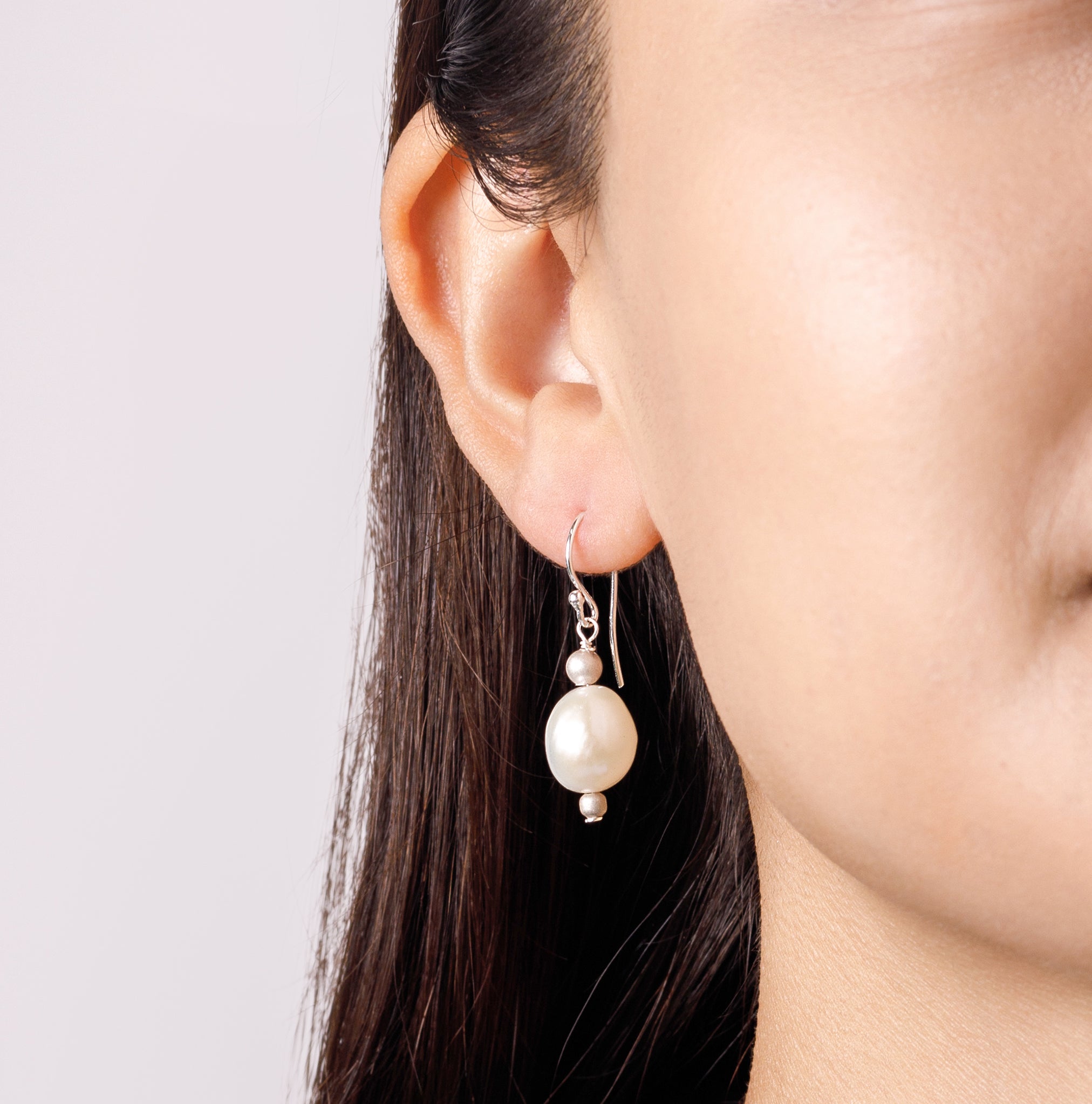 Pearl & Satin Earrings