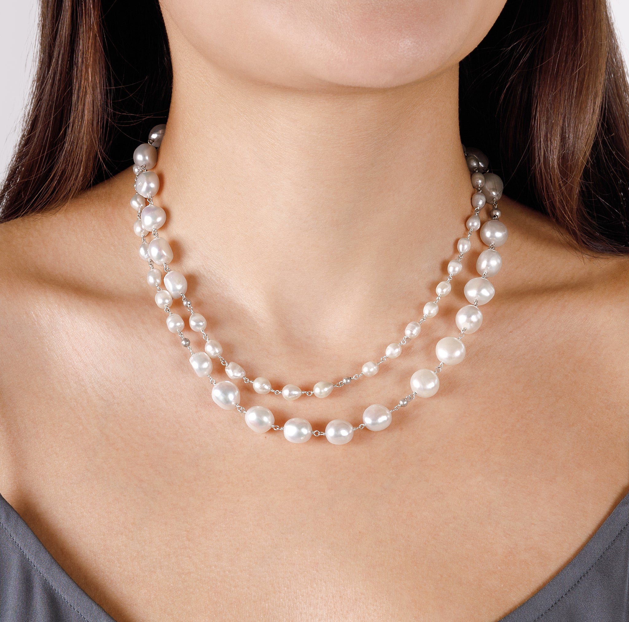Pearl & Satin Bonfire Necklace
