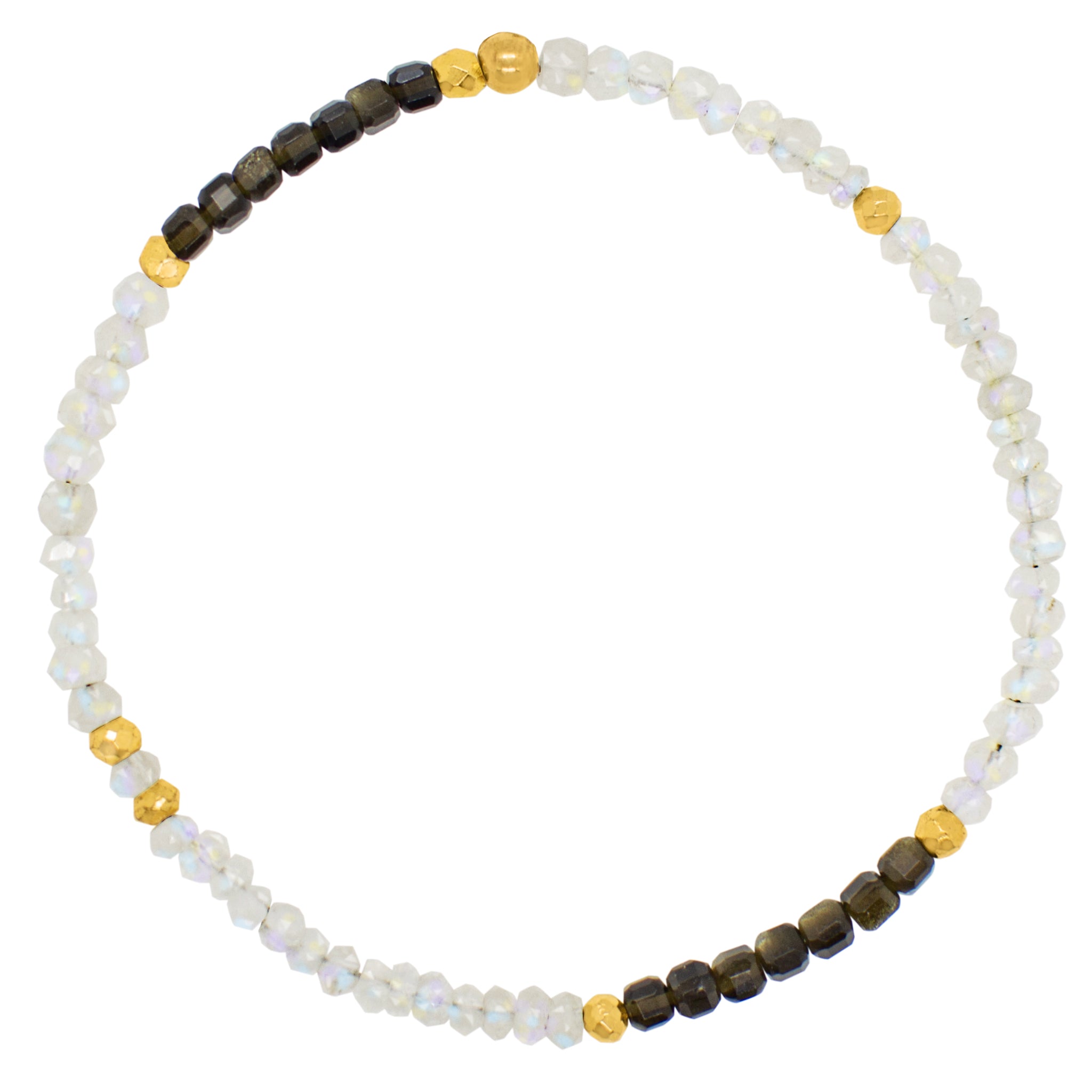 Pyrite's Booty Bracelet in Moonstone & Cat's Eye