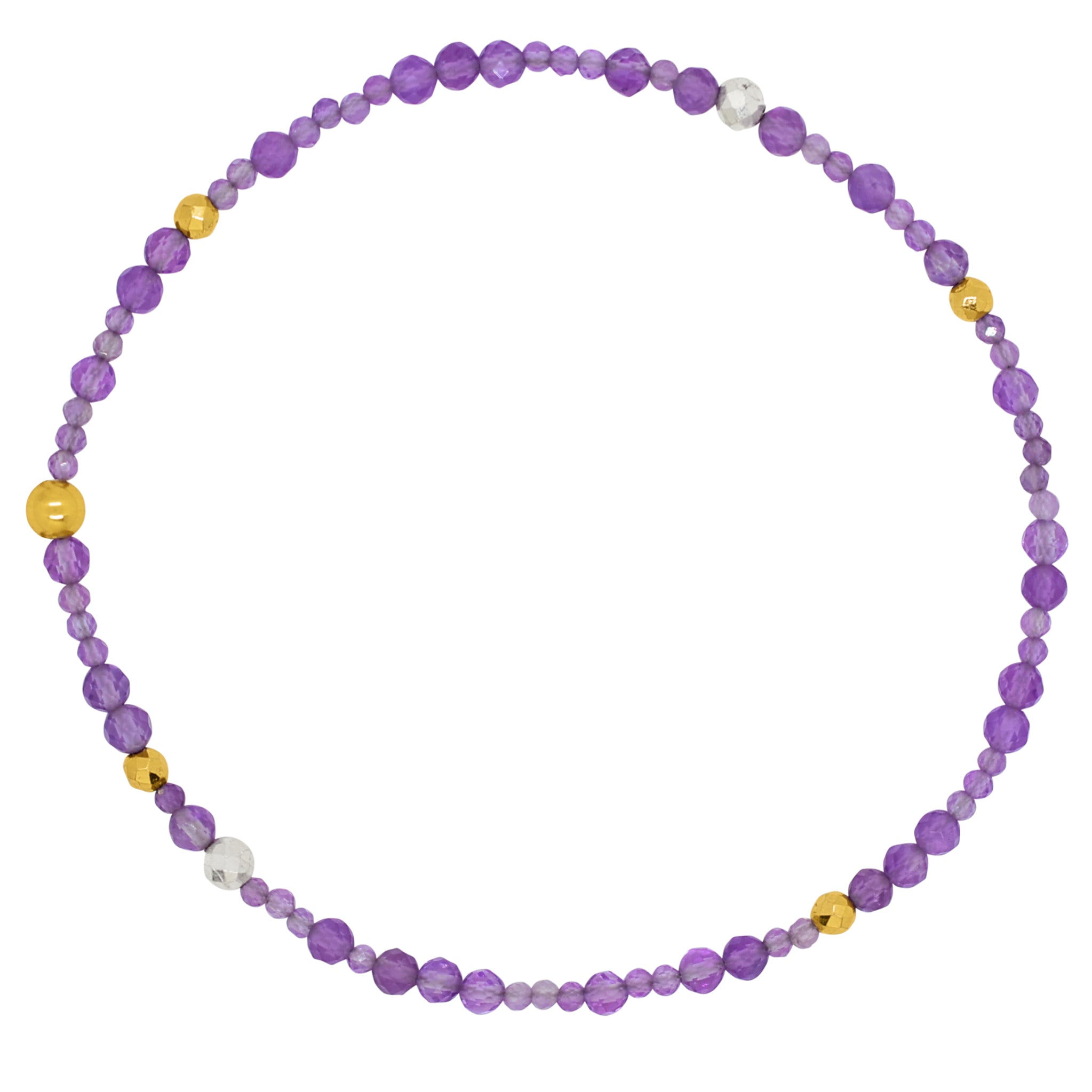 Birthstone Pyrite's Booty Bracelet - February / Amethyst