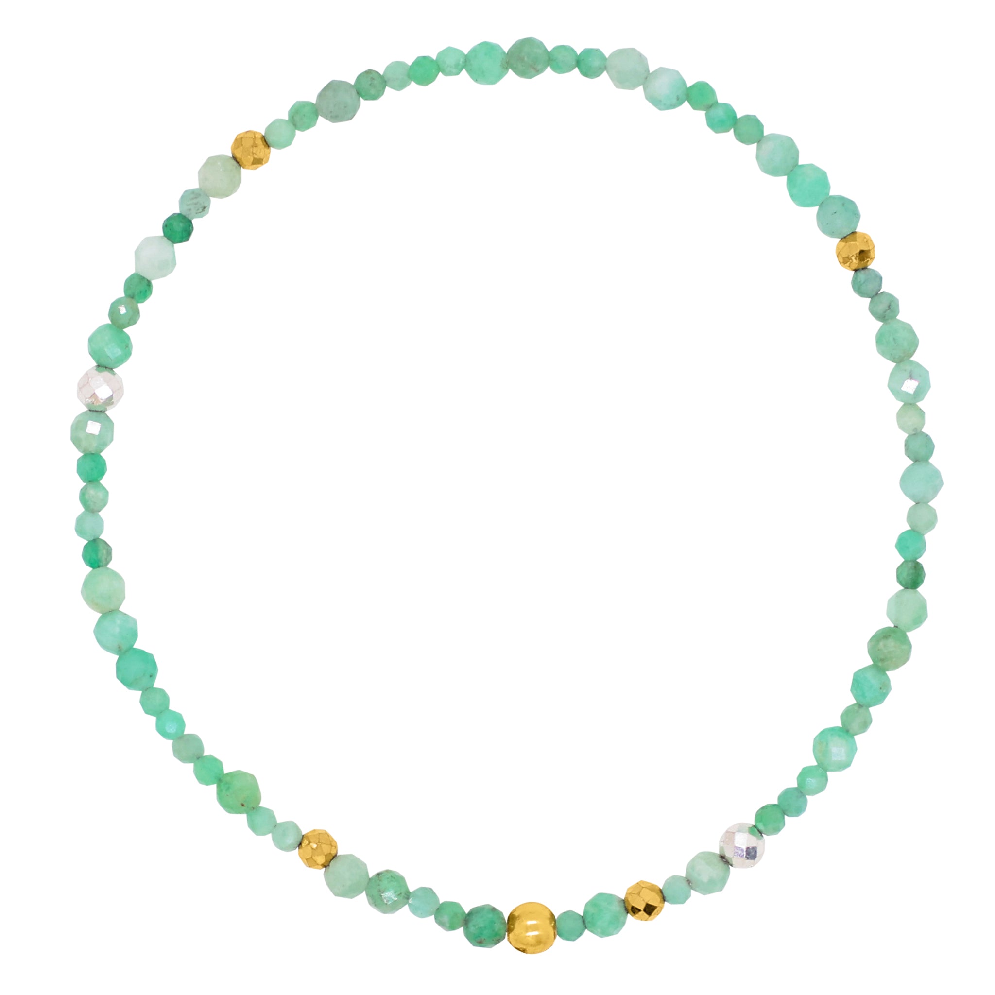 Birthstone Pyrite's Booty Bracelet - May / Chrysoprase