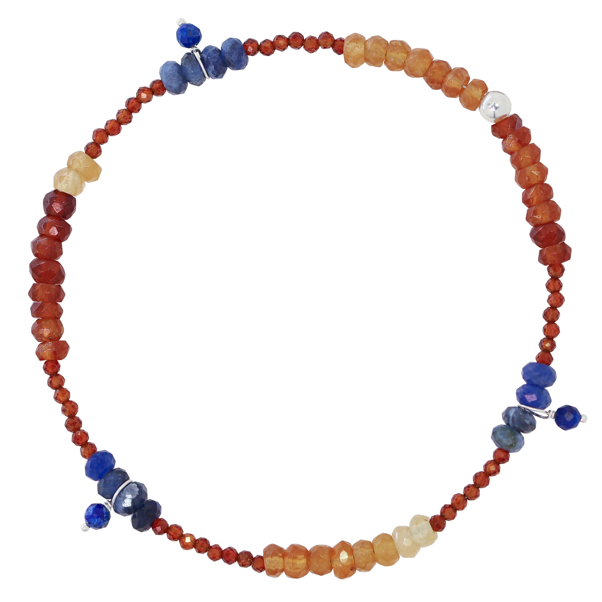 Pyrite's Booty Bracelet in Hessonite & Lapis