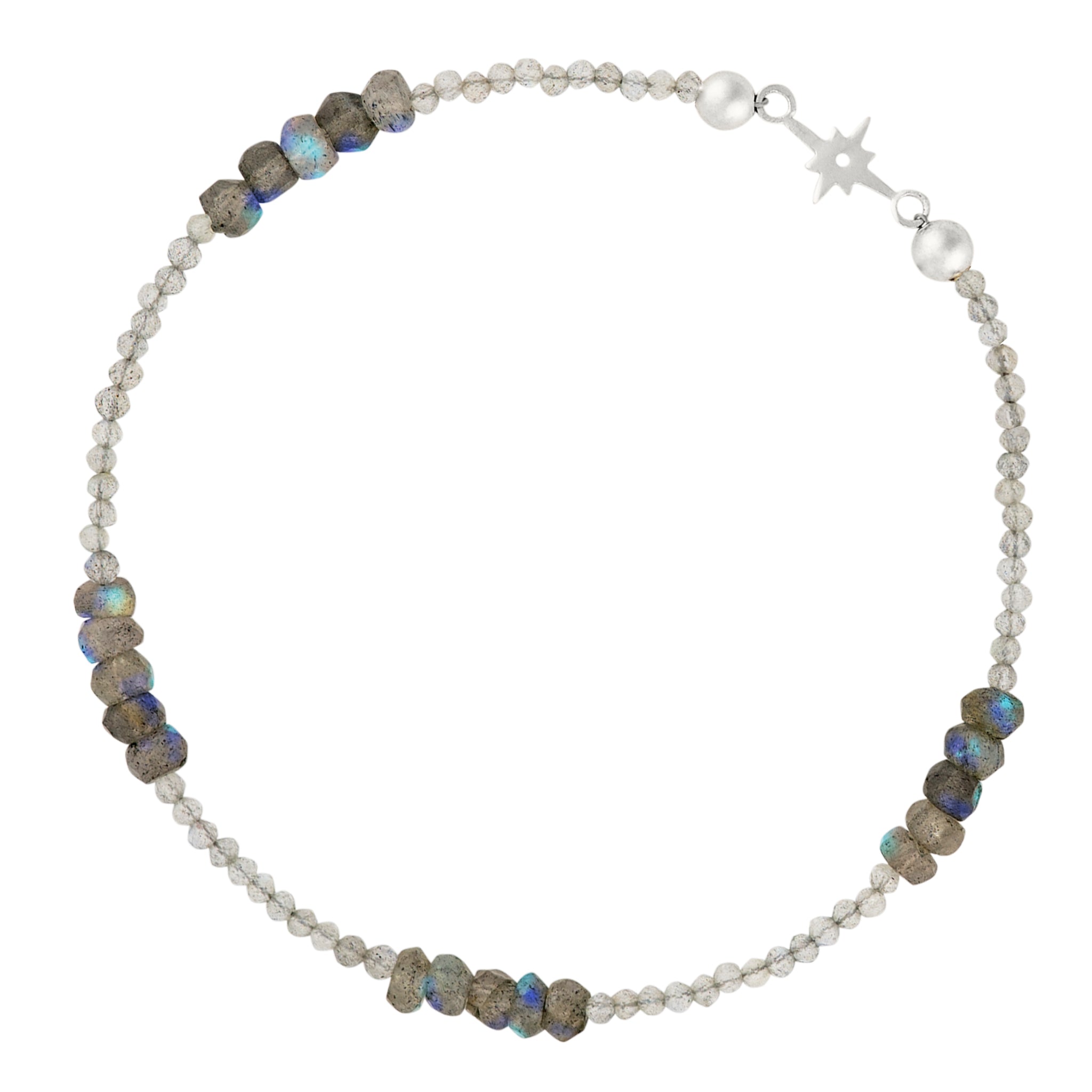 Pyrite's Booty Bracelet in Labradorite & Silver Star