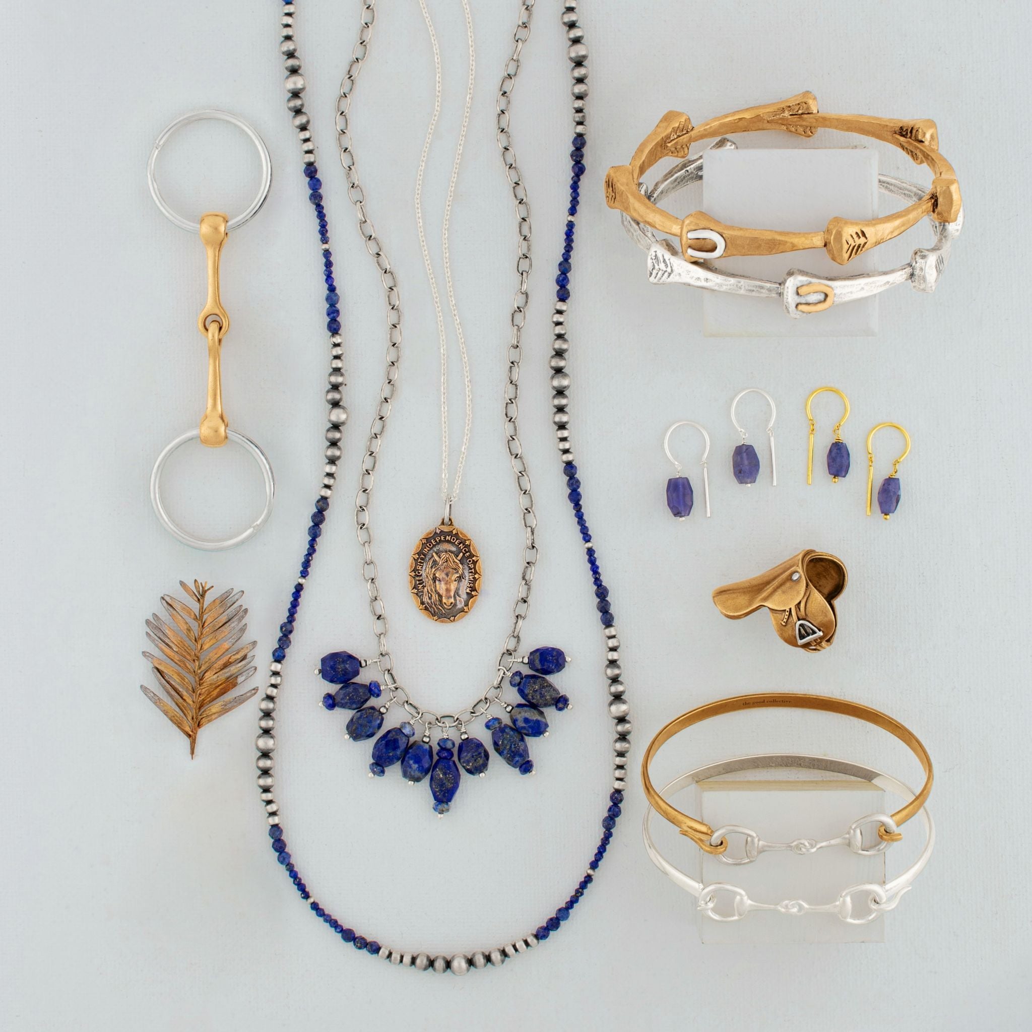 Snaffle Bit Bracelet in Bronze & Silver