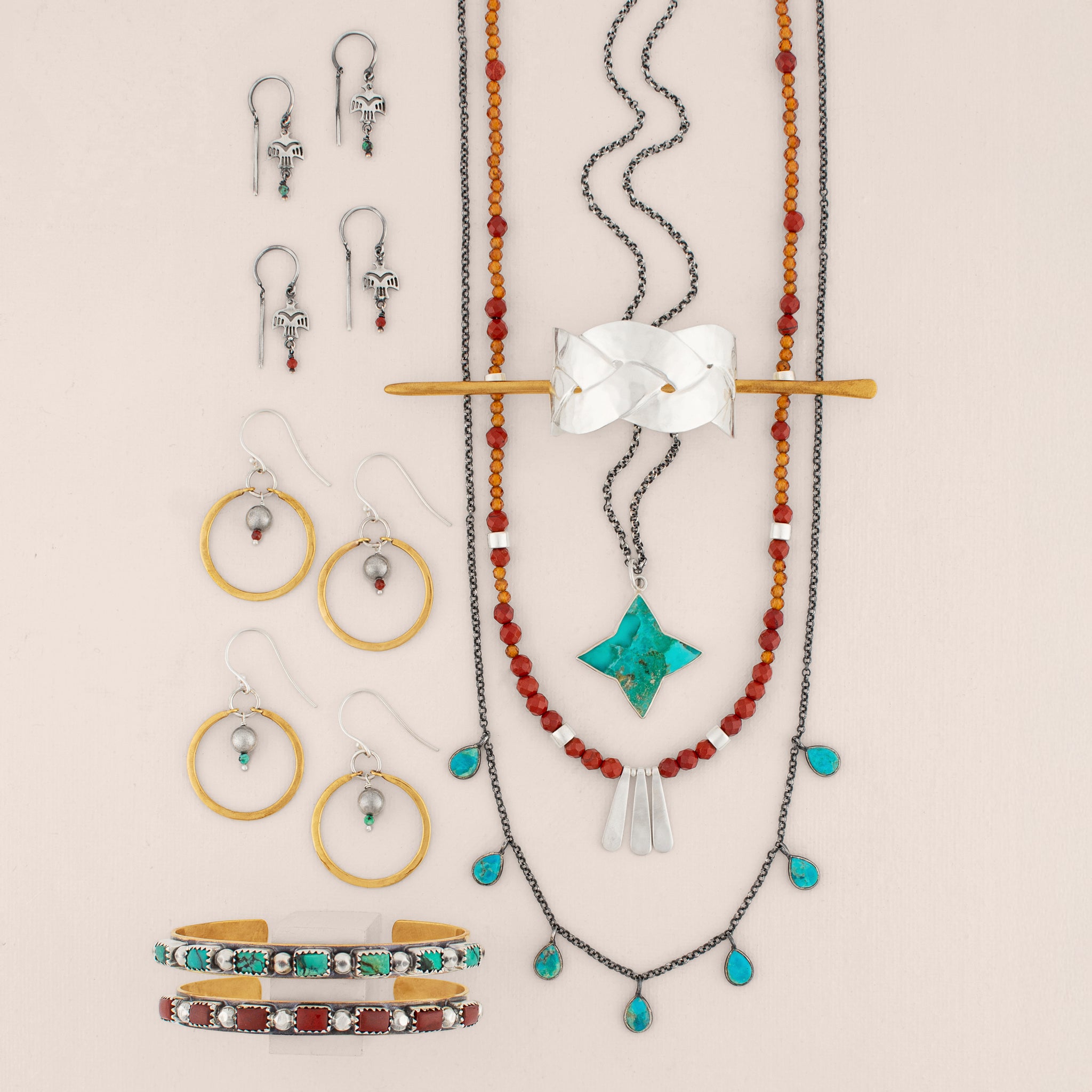 Stone Bonfire Cuff in Jasper