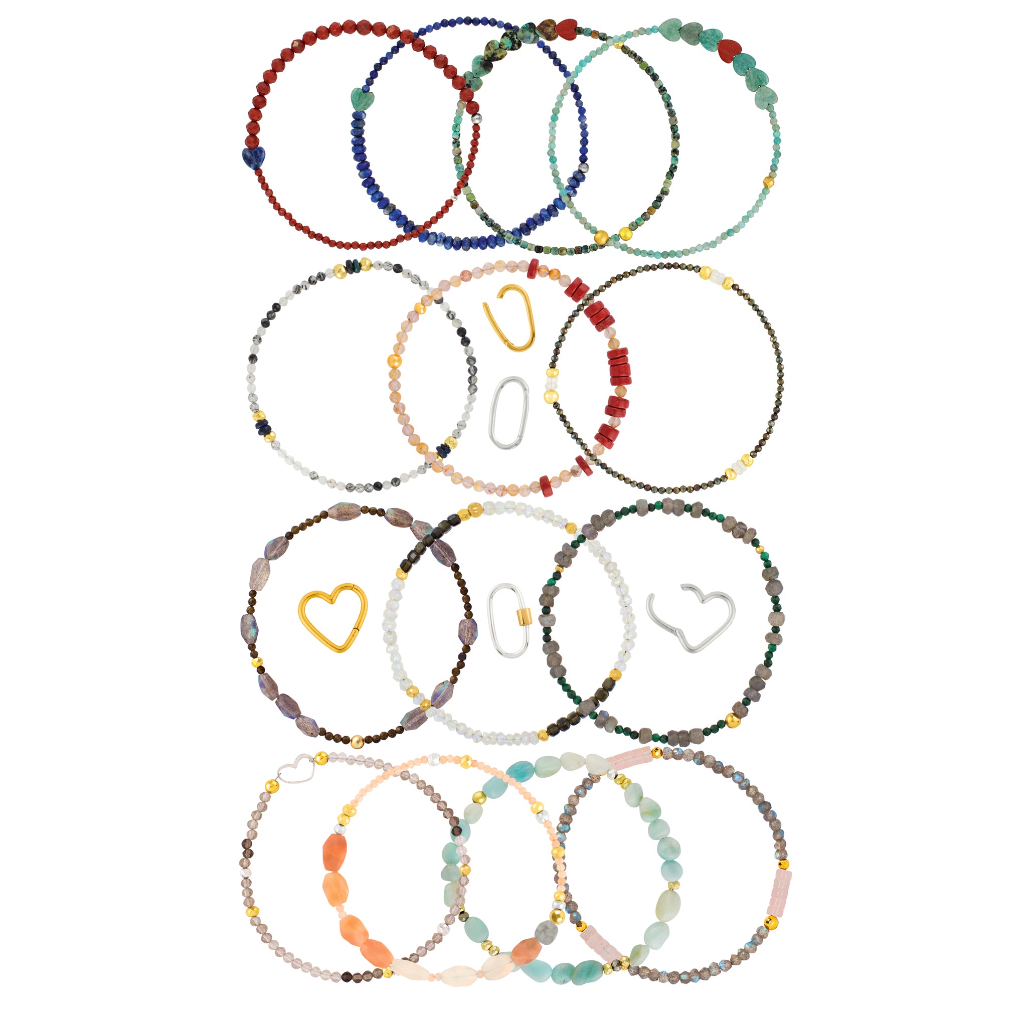 Pyrite's Booty Bracelet in Labradorite and Golden Obsidian