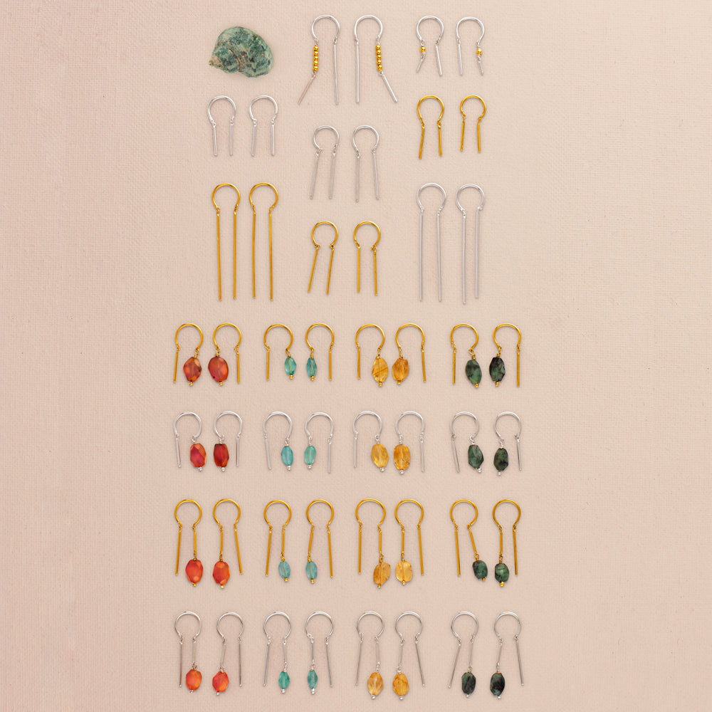Tiny Dancer Threaders in Silver - 1 1/2"