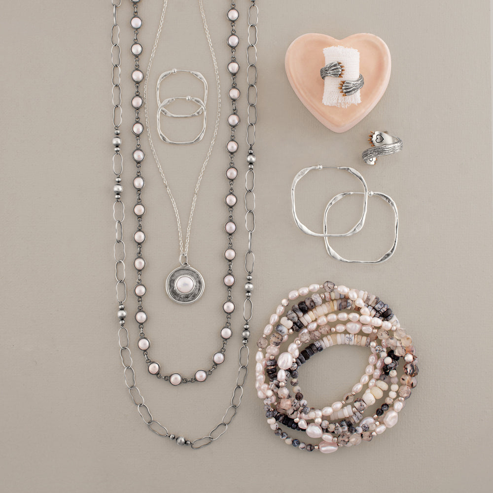 Square Up Hoops in Silver - 1 1/2"