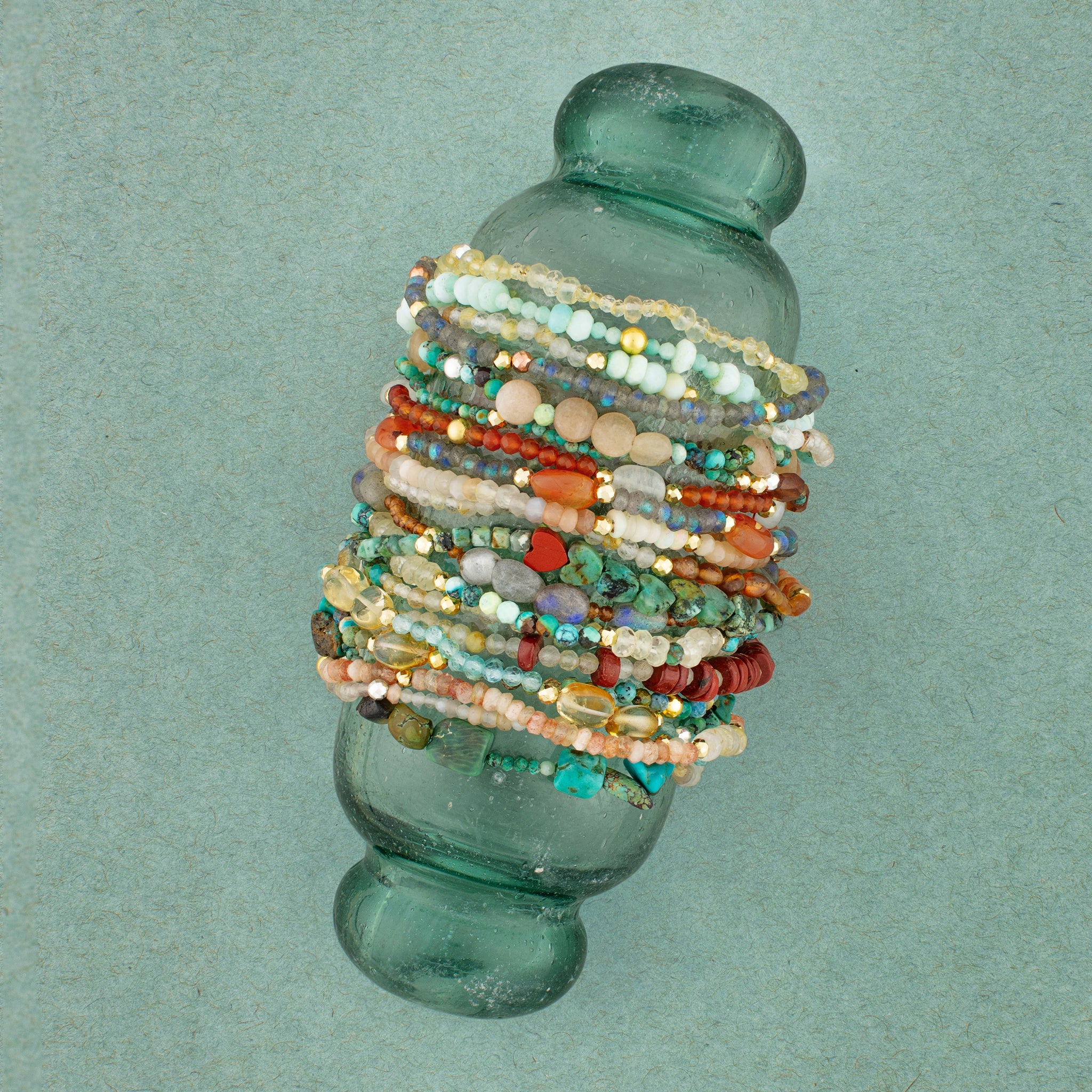 Pyrite's Booty Bracelet in Mixed Amazonite