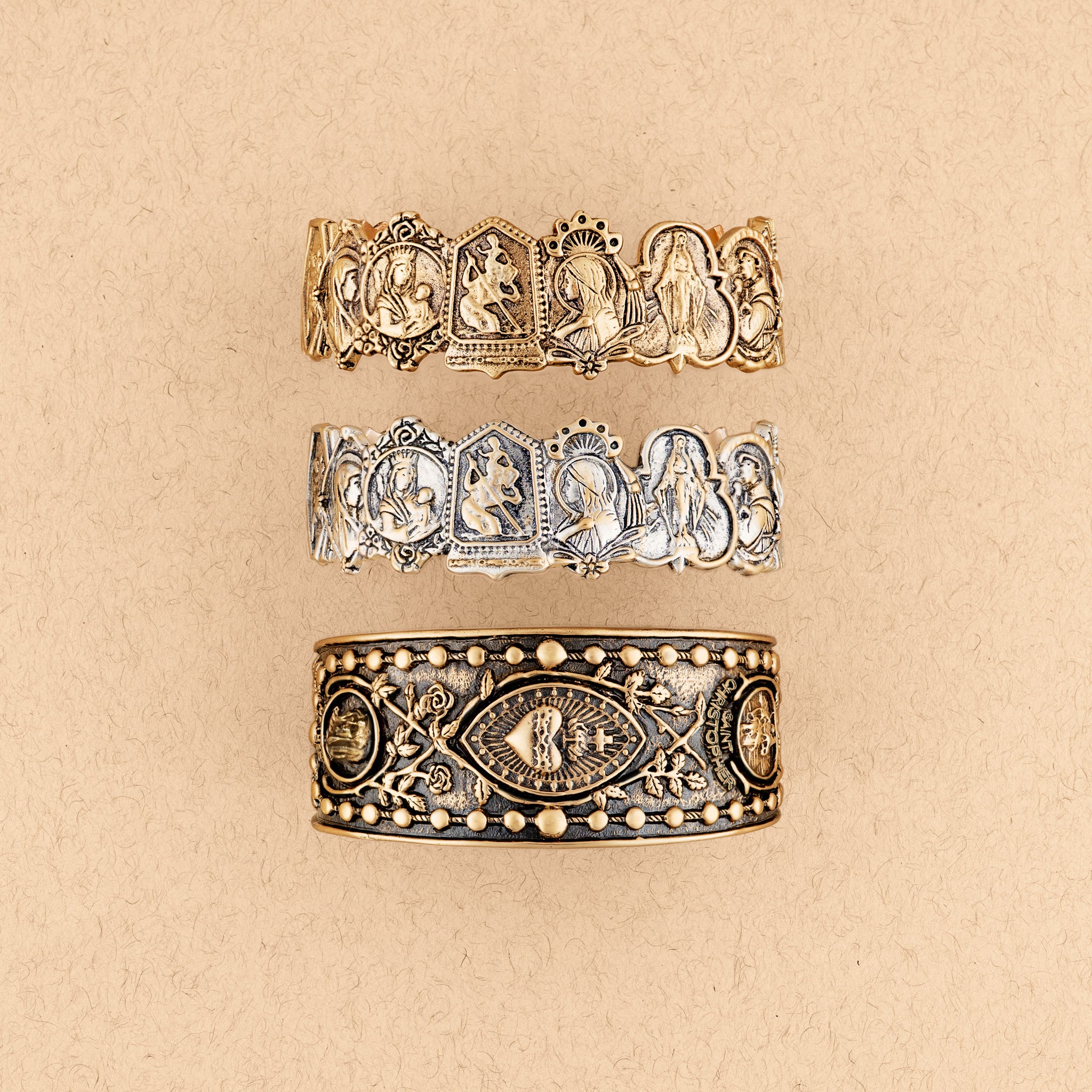 Rosary Saint Cuff | Available to Ship September 23, 2026