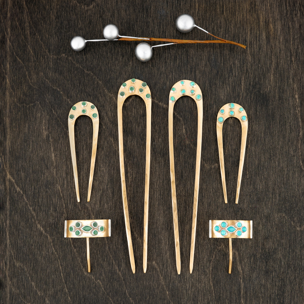 Totem Mini Pony Cuff in Natural Emerald | Available to Ship October 30, 2026