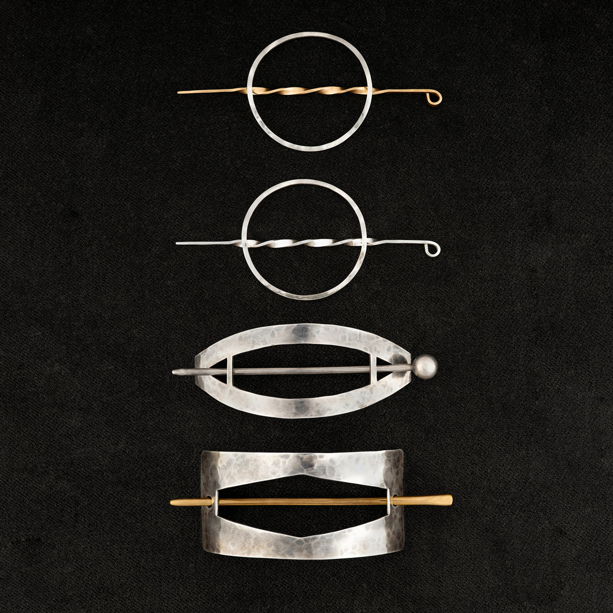 Lunar Hair Slide in Silver & Bronze | Available to Ship October 30, 2026