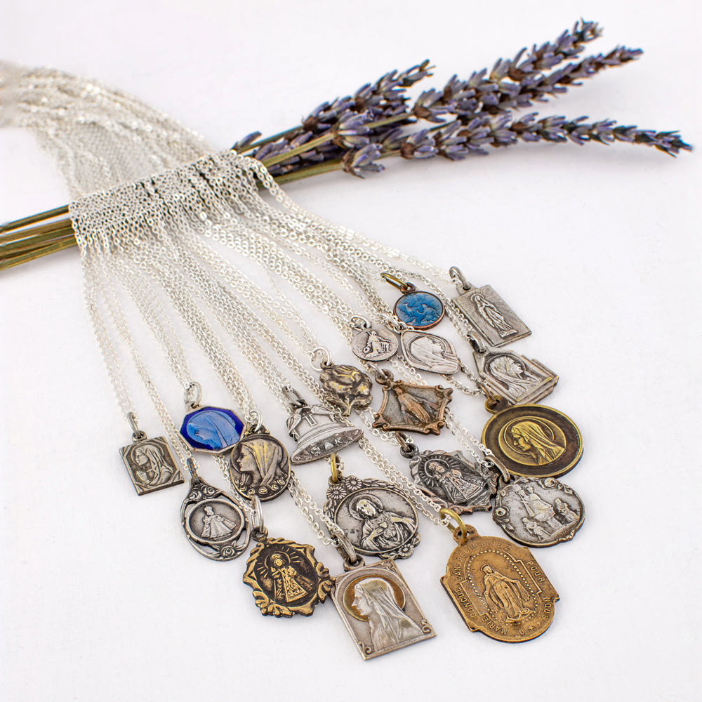 Vintage Saint Medal Lapel Pin Trio v32