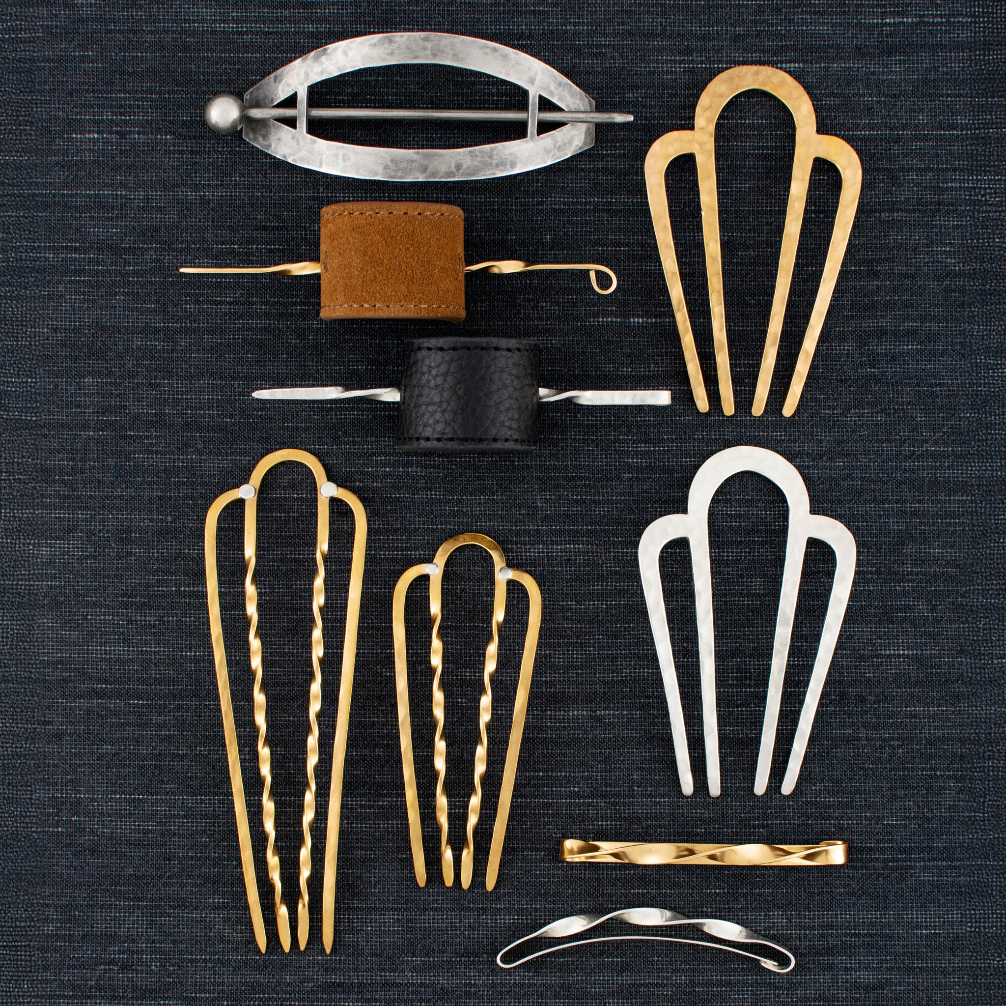 Arc Trio Hair Fork in Silver