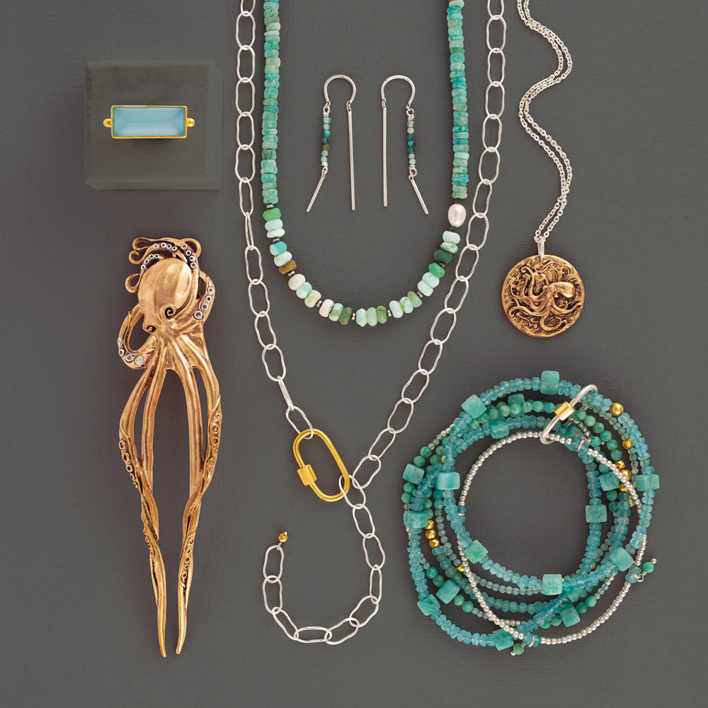 Carabiner Necklace in Silver and Gold | FINAL SALE