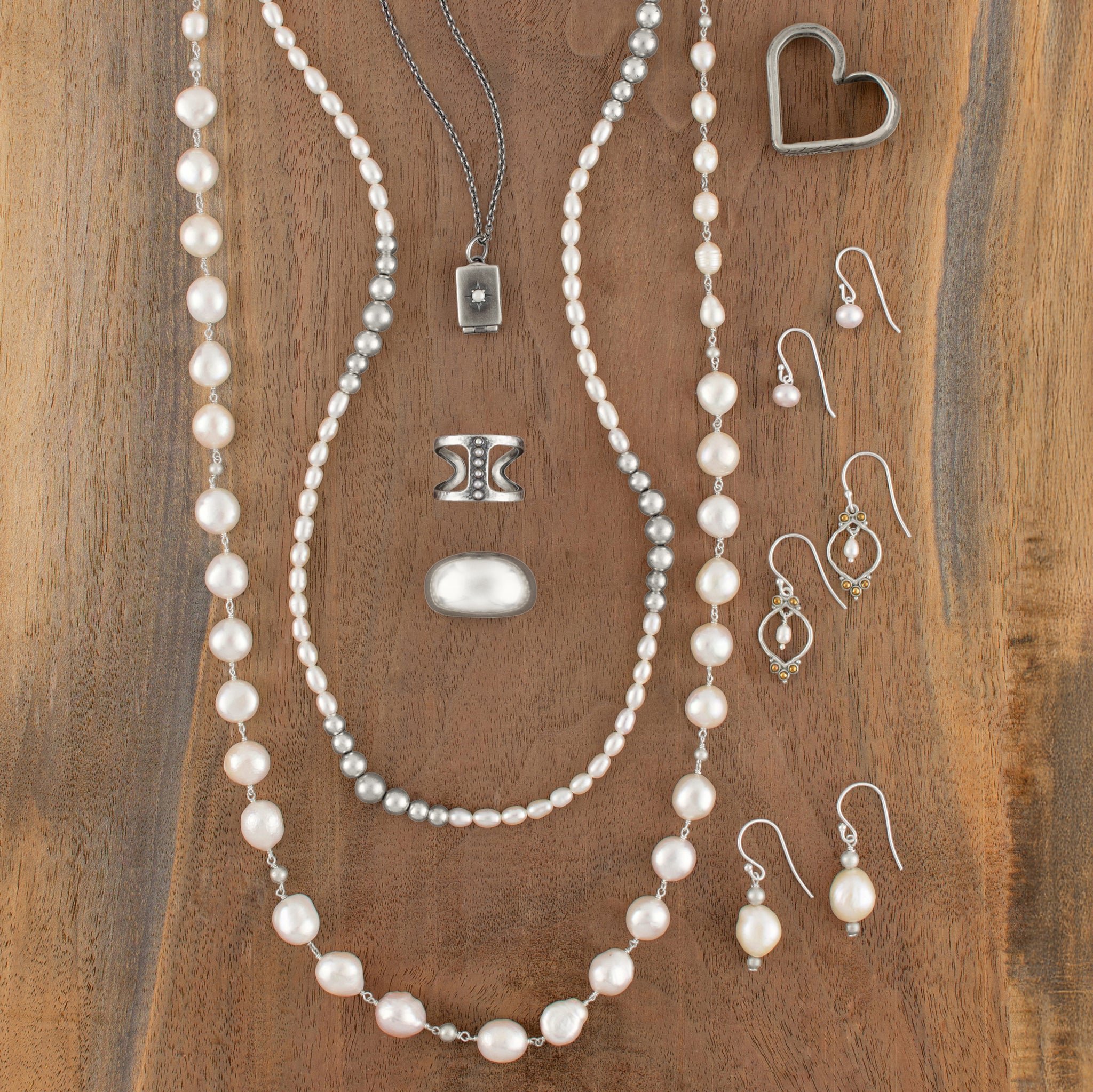 Pearl & Satin Earrings