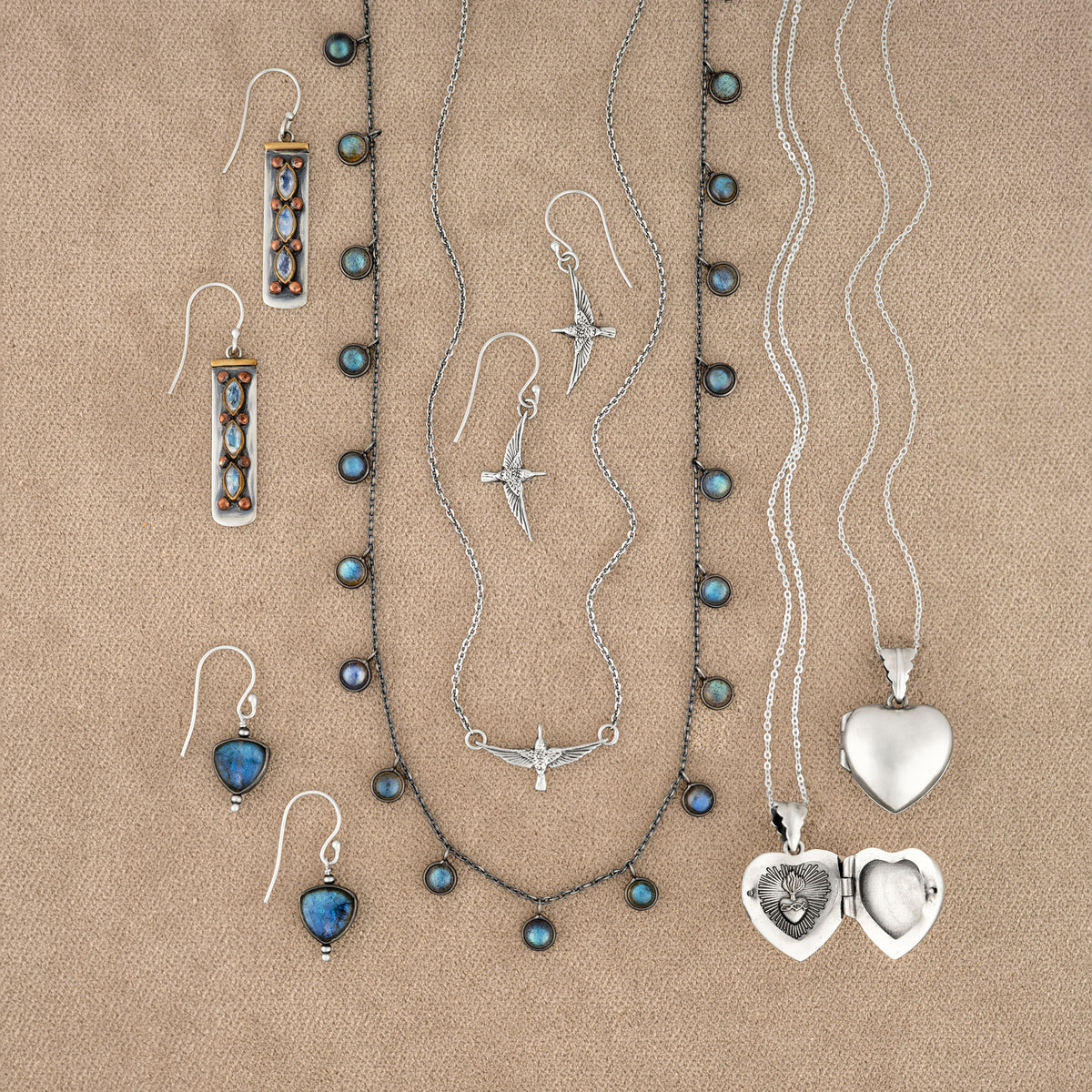 So Many Moons Necklace in Labradorite