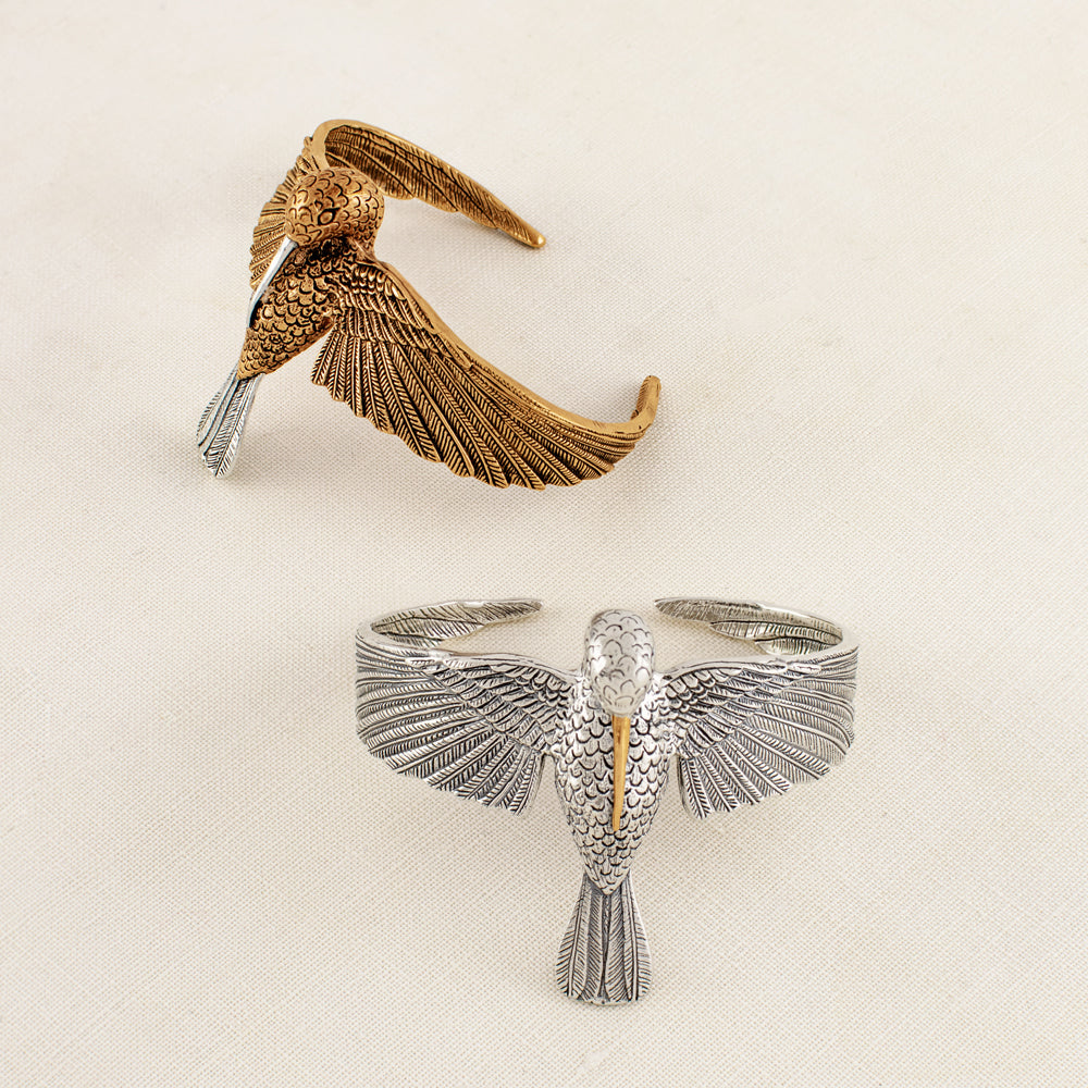 Hummingbird Cuff in Silver