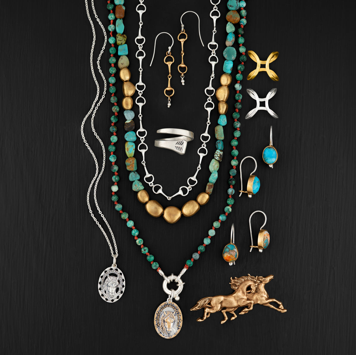 Horse Nature Saint Necklace - Open Pendant