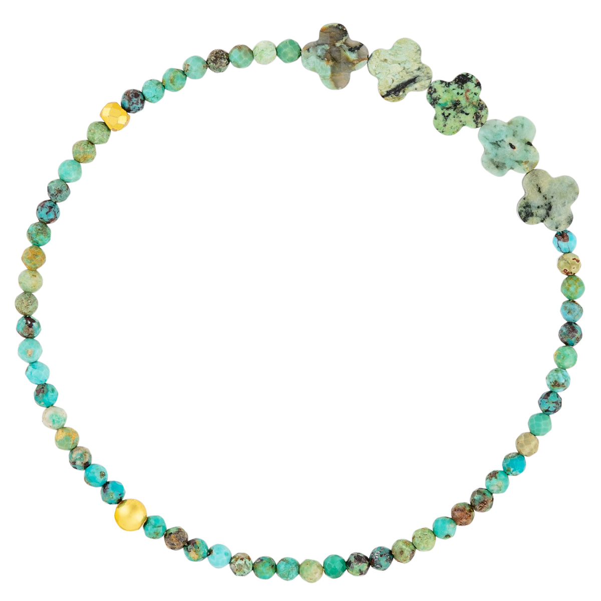 Pyrite's Booty Bracelet in Turquoise with Four-Petal Flowers | Available to Ship October 30, 2026