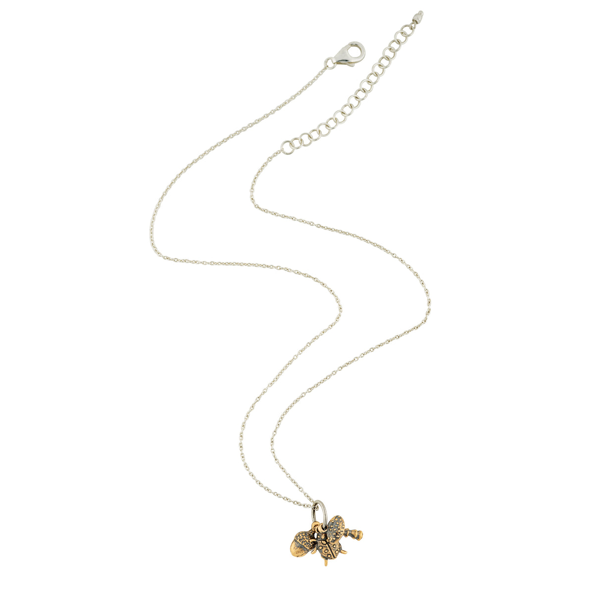 Lucky Charm Trio Necklace - Naturally Lucky in Bronze & Silver