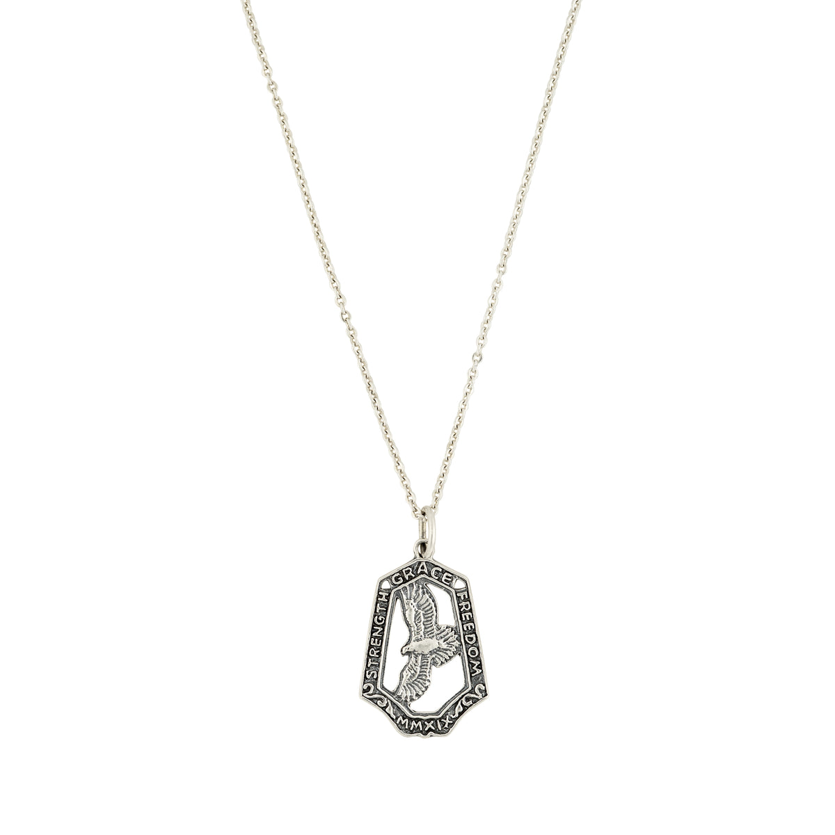 Hawk Nature Saint Necklace - Open Pendant