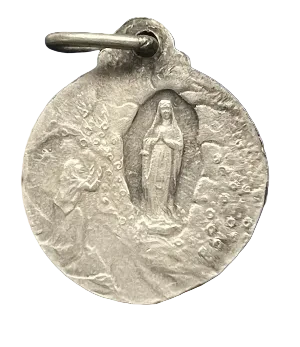 Vintage Medal Our Lady of Lourdes v94