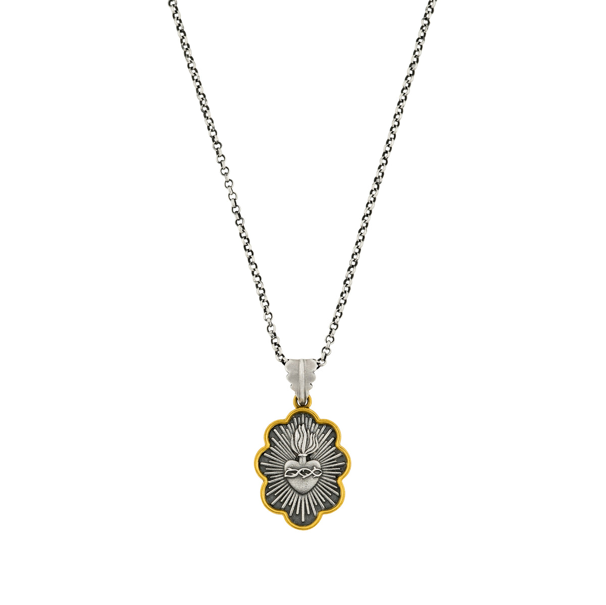 Scalloped Sacred Heart Necklace | Available to Ship October 30, 2026