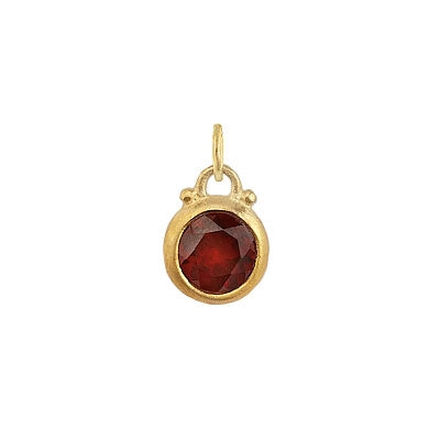 January -- Garnet Birthstone Charm - FINAL SALE