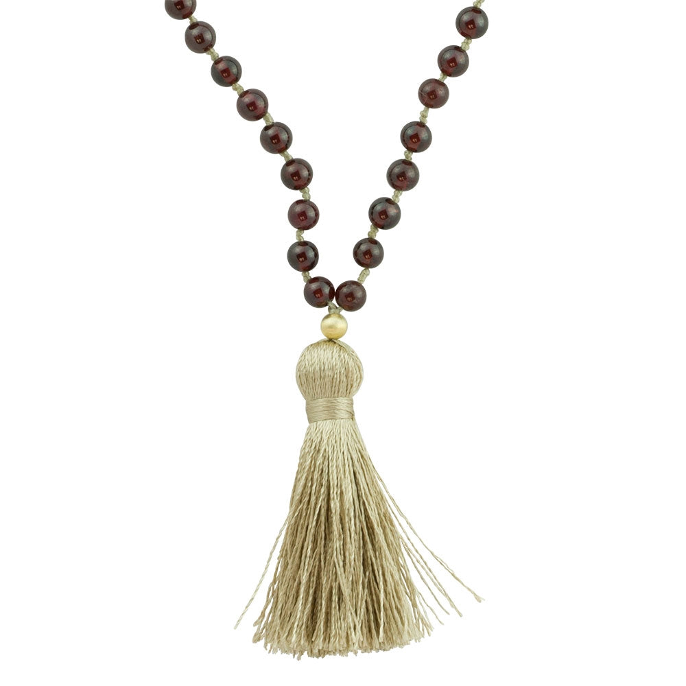 Garnet Mala Necklace - FINAL SALE