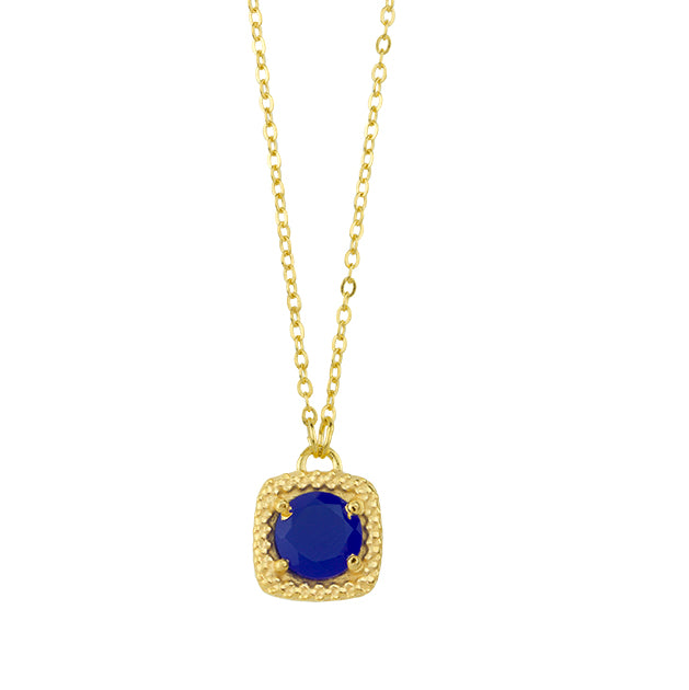 Let it Glow Necklace In Blue Chalcedony And Gold - FINAL SALE