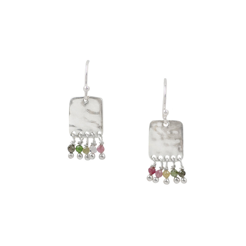 Dancing Tourmaline Earrings in Silver