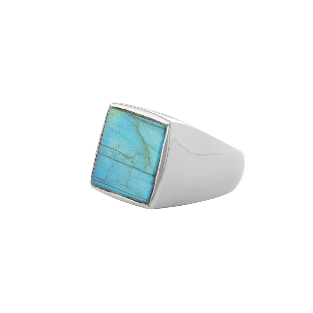Labradorite Window Ring in Silver - FINAL SALE