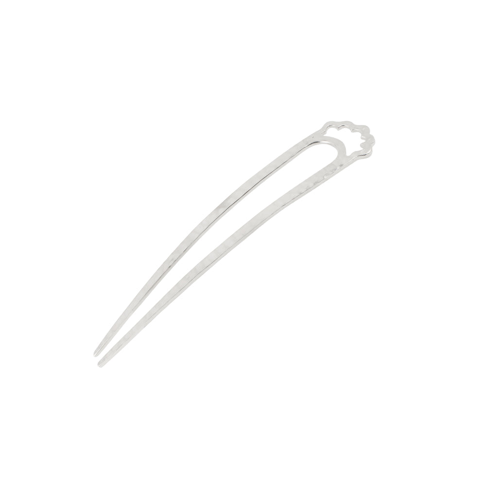 Open Fado Hair Pin in Silver - Large