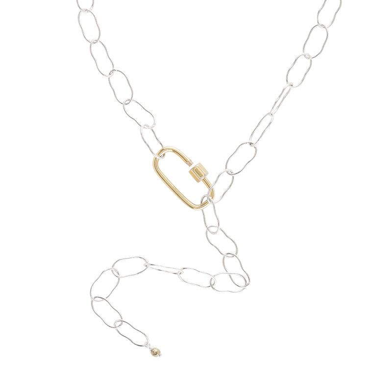 Carabiner Necklace in Silver and Gold | FINAL SALE