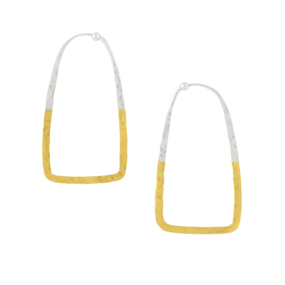 Gold Dipped Stirrup Hoops - Large - FINAL SALE