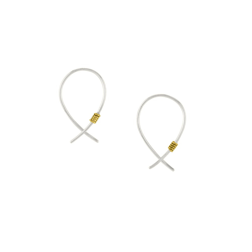Do The Twist Earrings in Gold & Silver - Small