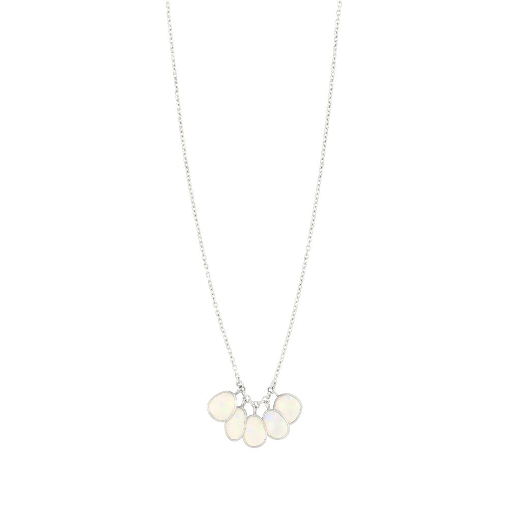 Confetti Opal Necklace in Silver