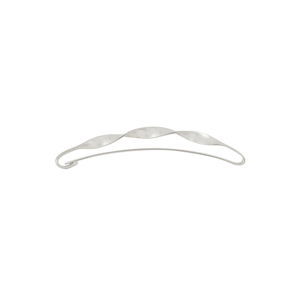 Hand Forged Twisted Barrette in Silver