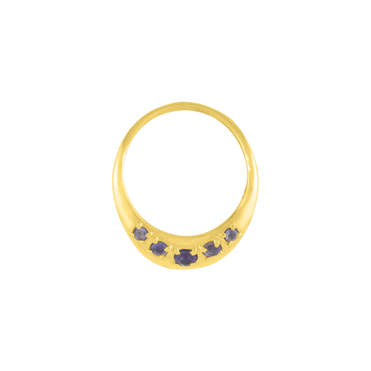 Waterfall Ring in Gold and Iolite - FINAL SALE