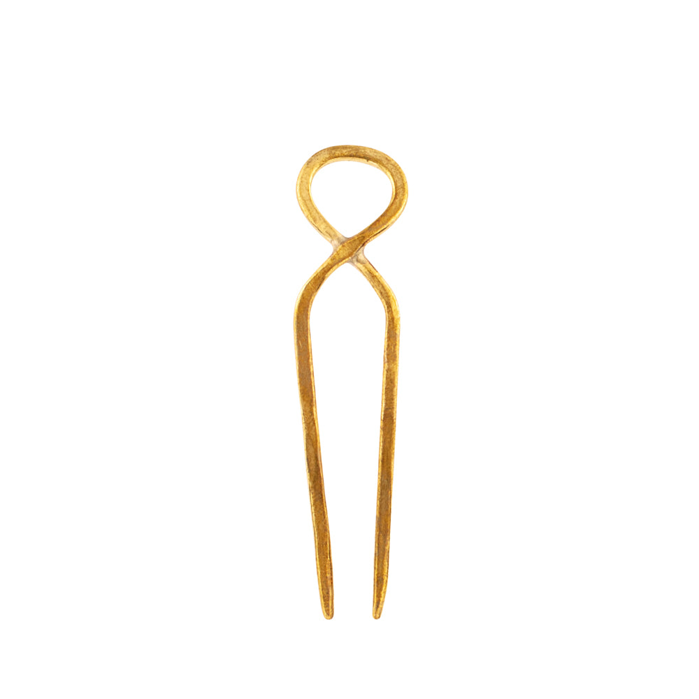 Hourglass Hair Pin in Bronze - Small - FINAL SALE