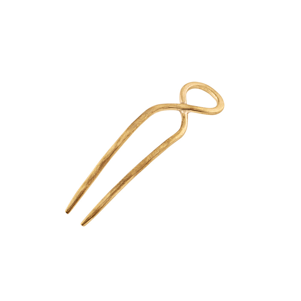 Hourglass Hair Pin in Bronze - Small - FINAL SALE
