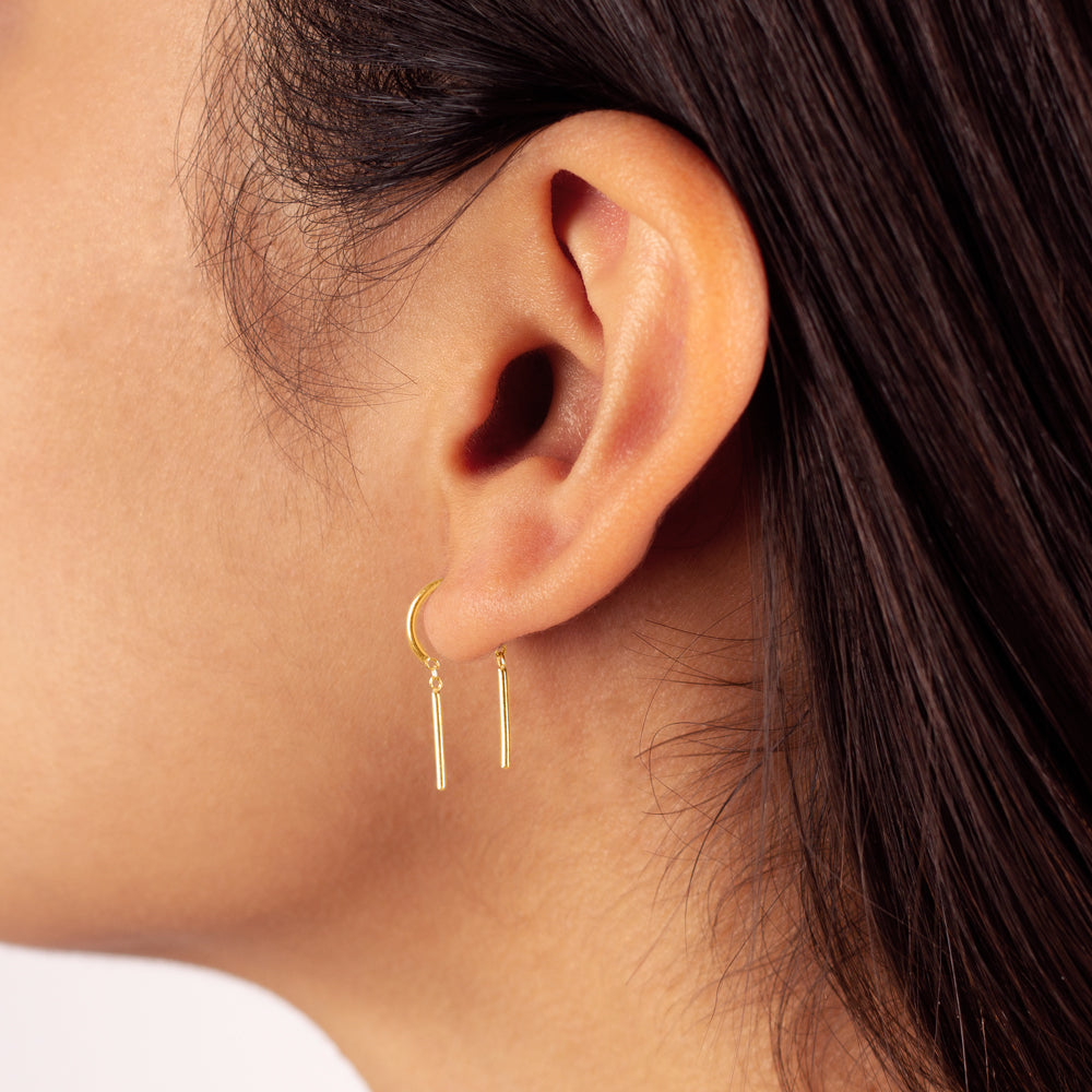 Tiny Dancer Threaders in Gold - 3/4"