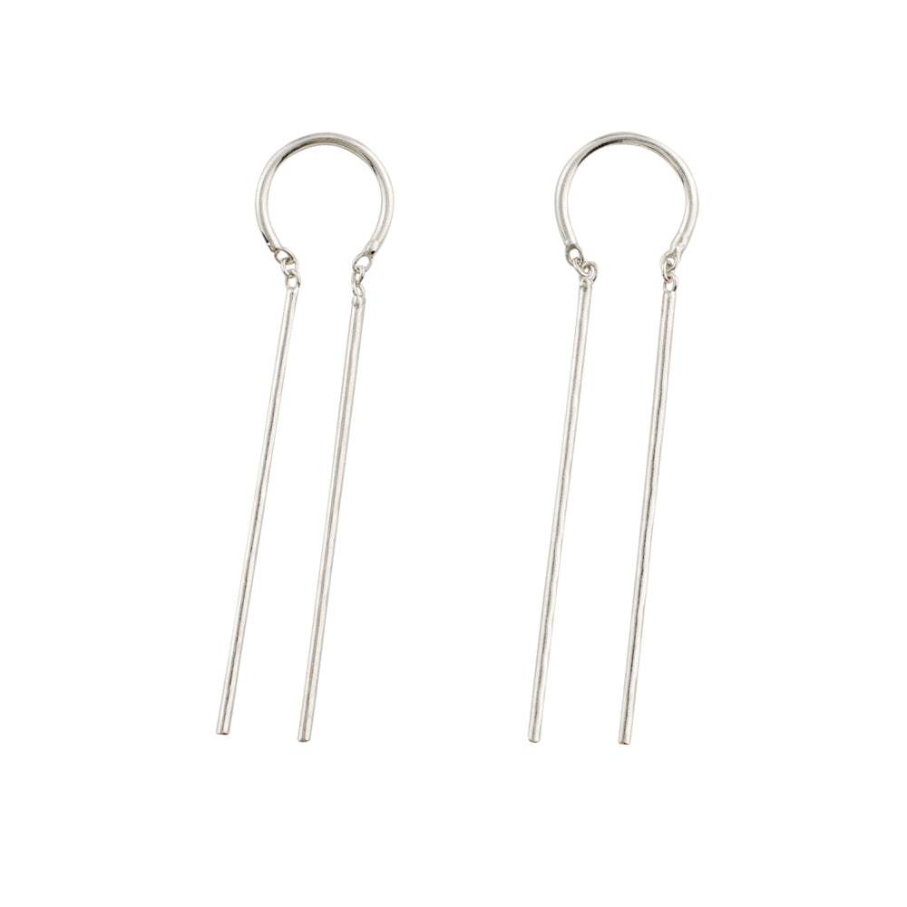 Tiny Dancer Threaders in Silver - 1 1/2"