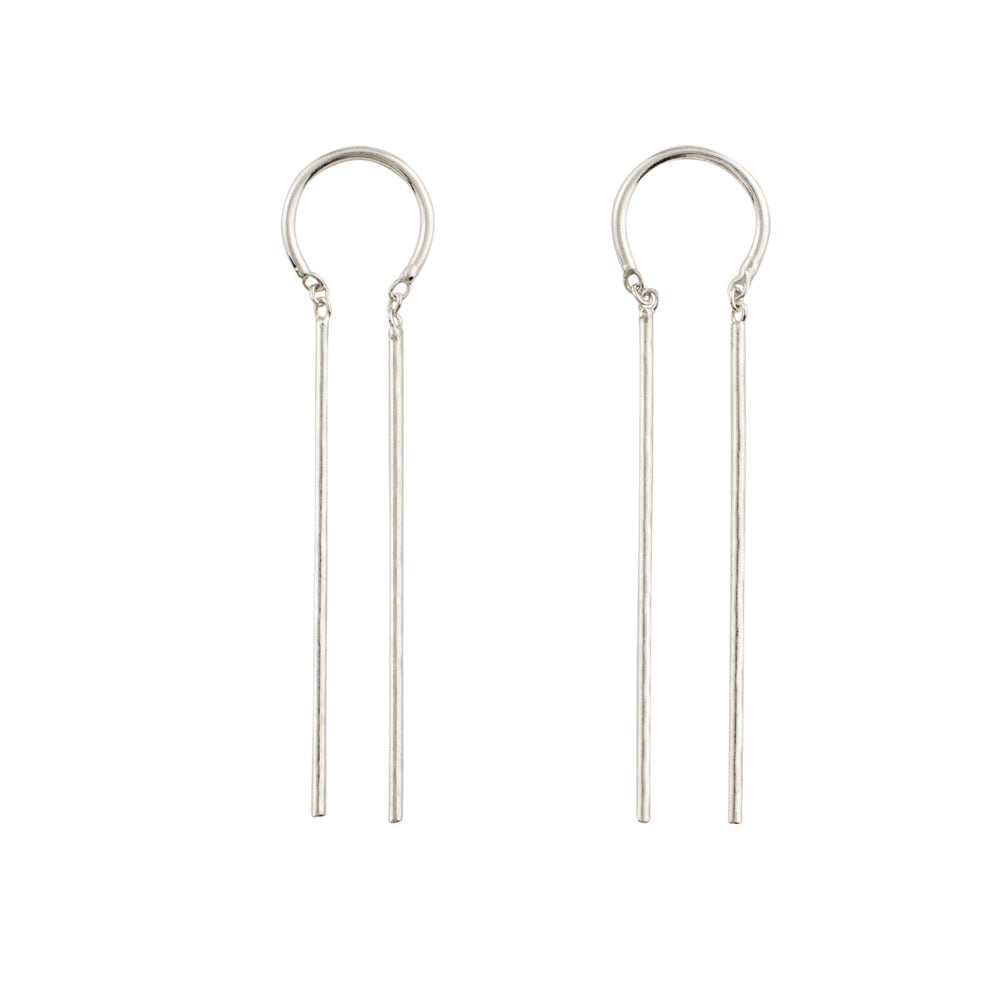 Tiny Dancer Threaders in Silver - 1 1/2"